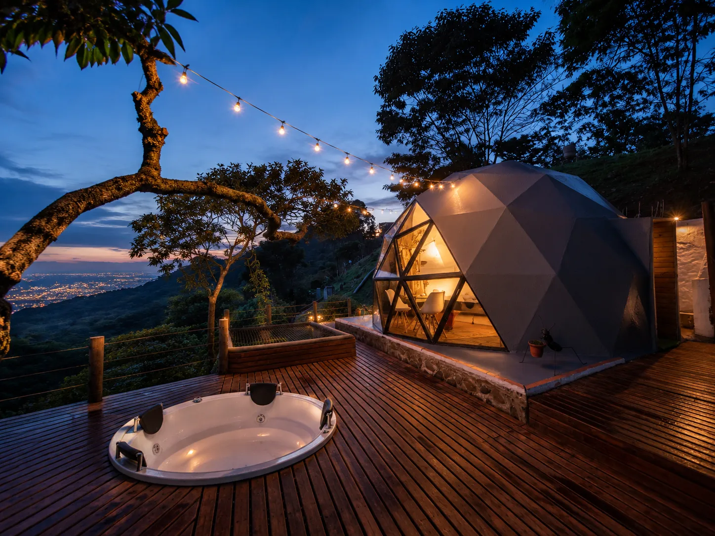 Experiencia íntima para dos personas con jacuzzi y vista a la montaña